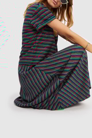 Saia comprida - Azul e vermelho - I.Code