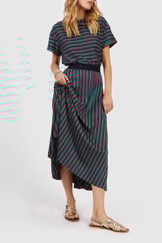 Saia comprida - Azul e vermelho - I.Code