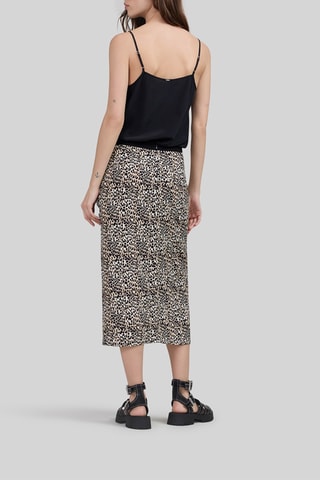 Saia midi cintura alta - Preto - IKKS