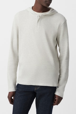 Camisola com capuz em algodão biológico - Cinzento-claro - IKKS