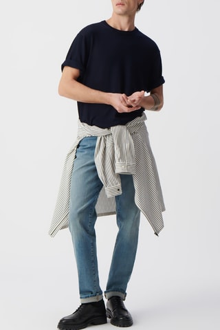 T-shirt en laine - Bleu marine - IKKS