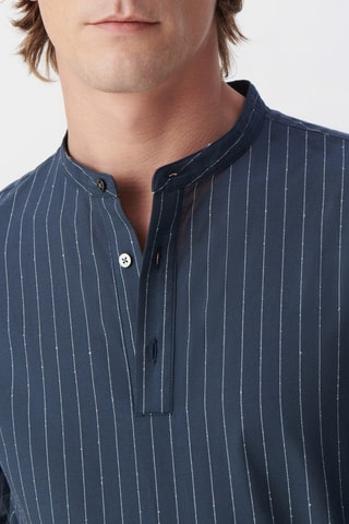 Chemise regular en coton biologique - Bleu nuit - IKKS