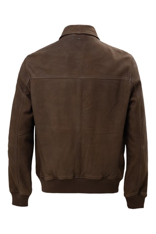 Veste en cuir de veau - Marron - IKKS