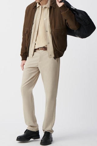 Veste en cuir de veau - Marron - IKKS