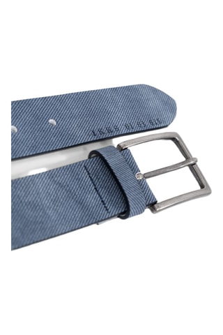 Ceinture en cuir de veau - Bleu marine - IKKS