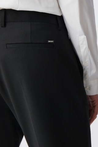 Pantalon slim en laine - Noir - IKKS