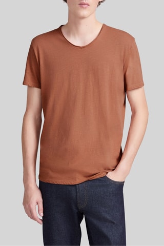 T-shirt em algodão biológico - Camel - IKKS