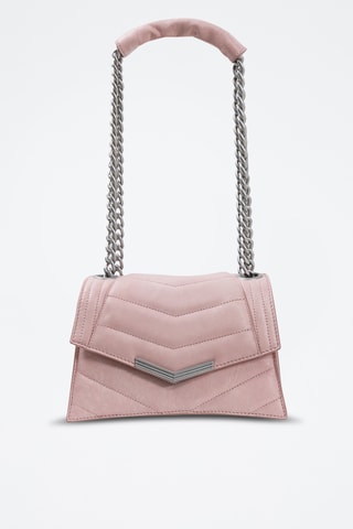 Mala de ombro em couro de cordeiro - Rosa - IKKS