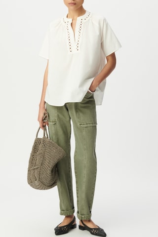 Blouse en coton biologique - Ecru - IKKS