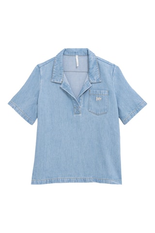 Top em ganga - Azul-celeste - I.Code