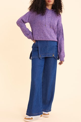 Camisola com capuz - Violeta - I.Code