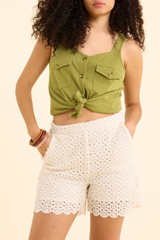 Calções em renda - Cru - I.Code