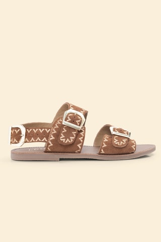 Sandales en nubuck - Camel - I.Code