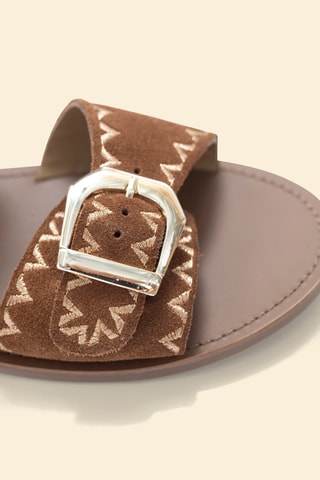 Sandales en nubuck - Camel - I.Code