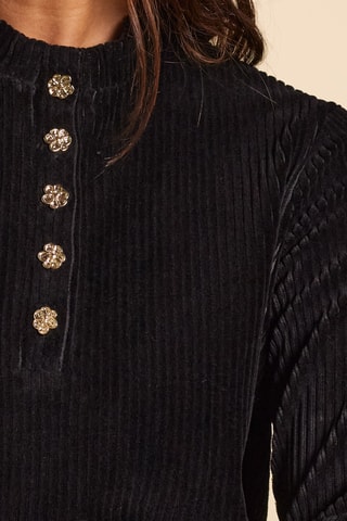 Robe droite en velours - Noir - I.Code