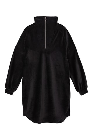 Vestido direito em veludo - Preto - I.Code