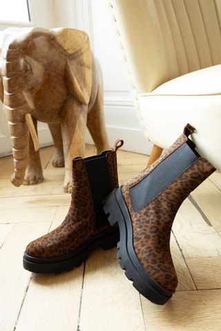 Bottines Chelsea en cuir - Camel - I.Code