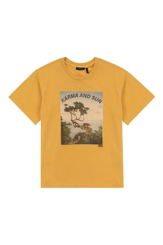T-shirt em algodão biológico - Amarelo - IKKS