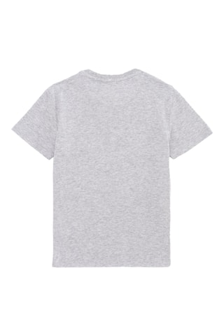 T-shirt em algodão biológico - Cinzento-claro mesclado - IKKS