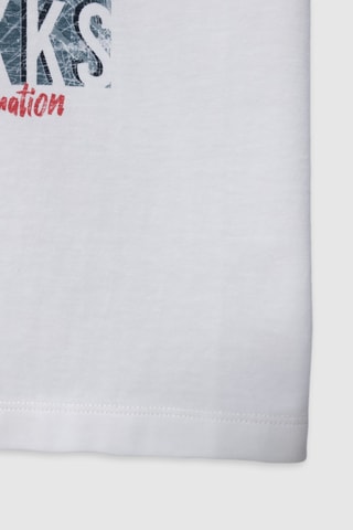 T-shirt em algodão biológico - Branco - IKKS