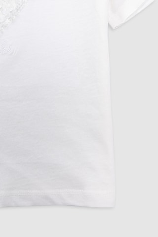 T-shirt em algodão biológico - Cru - IKKS