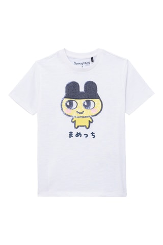 T-shirt em algodão biológico Memetchi Tamagotchi - Branco - IKKS