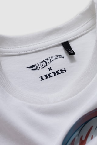 T-shirt em algodão biológico Hot Wheels - Branco - IKKS