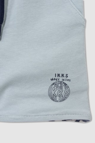 Bermudas reversível em algodão biológico - Azul-marinho - IKKS