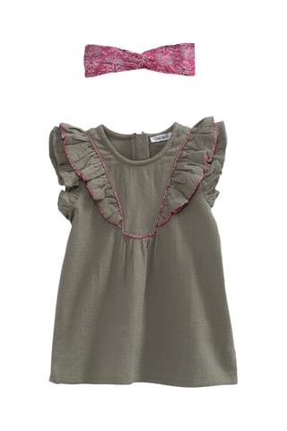 Robe et bandeau - Kaki et rose - IKKS