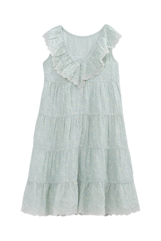 Vestido - Verde-água e branco - IKKS