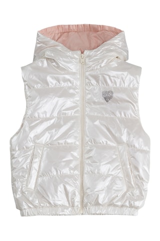 Doudoune sans manches à capuche - Ecru - IKKS