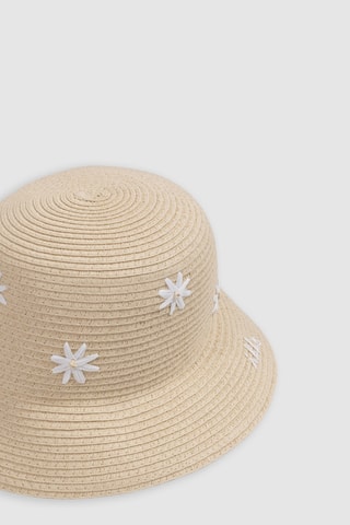 Chapeau de paille - Beige et blanc - IKKS