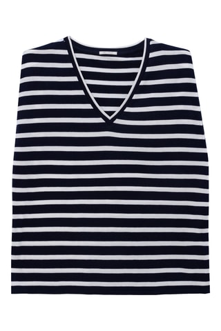 T-shirt - Branco e azul-marinho - IKKS