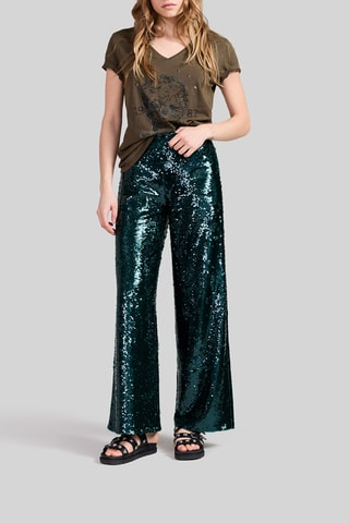 Calças direitas - Verde - IKKS