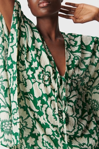 Blouse oversize - Vert et blanc - IKKS