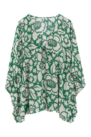 Blouse oversize - Vert et blanc - IKKS