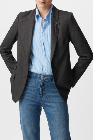 Casaco efeito ilusório - Antracite - IKKS