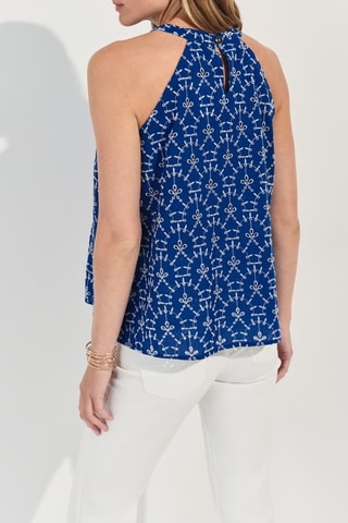 Top em bordado inglês - Azul-cobalto - One Step