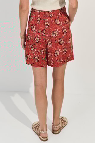 Calções de cintura subida - Vermelho - One Step