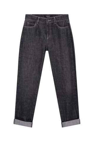 Jean droit 7/8 taille haute - Gris foncé - One Step