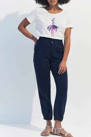 Jean battle taille haute - Bleu marine - One Step