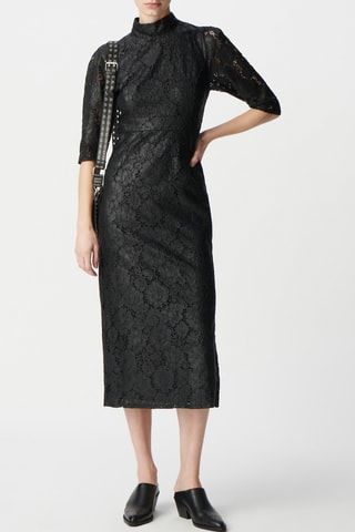 Robe midi en dentelle - Noir - IKKS