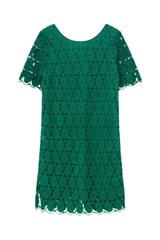 Robe droite en dentelle - Vert foncé - One Step