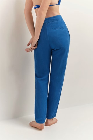 Pantalon carotte 7/8 taille haute - Bleu pétrole - One Step