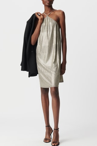 Vestido plissado - Dourado - IKKS