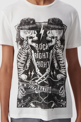 T-shirt en coton biologique - Ecru - IKKS