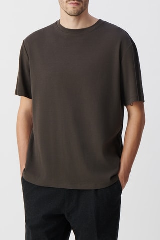 T-shirt en coton biologique - Kaki - IKKS