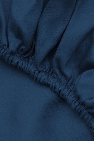 Drap-housse en satin de coton - Bleu