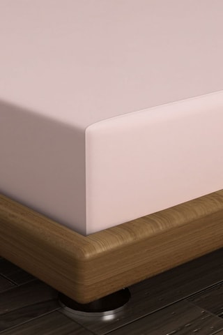 Drap-housse en coton 61 fils/cm² - Rose pâle