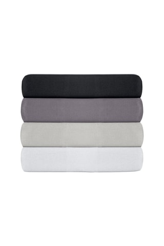 Drap-housse en coton 57 fils/cm² - Blanc